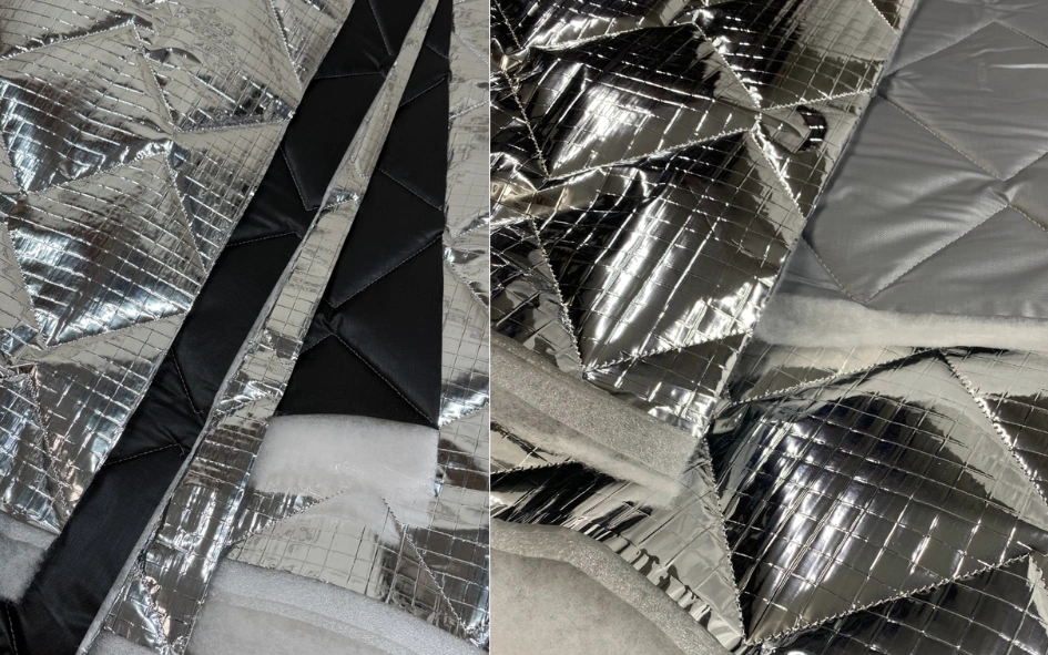 meterware Grau/ Schwarz silber